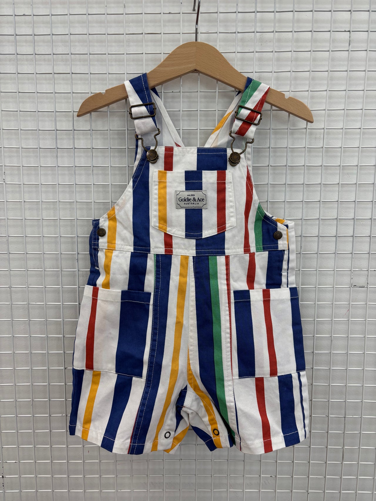 JAMES POCKET OVERALLS BOLD WHITE STRIPE - 1Y