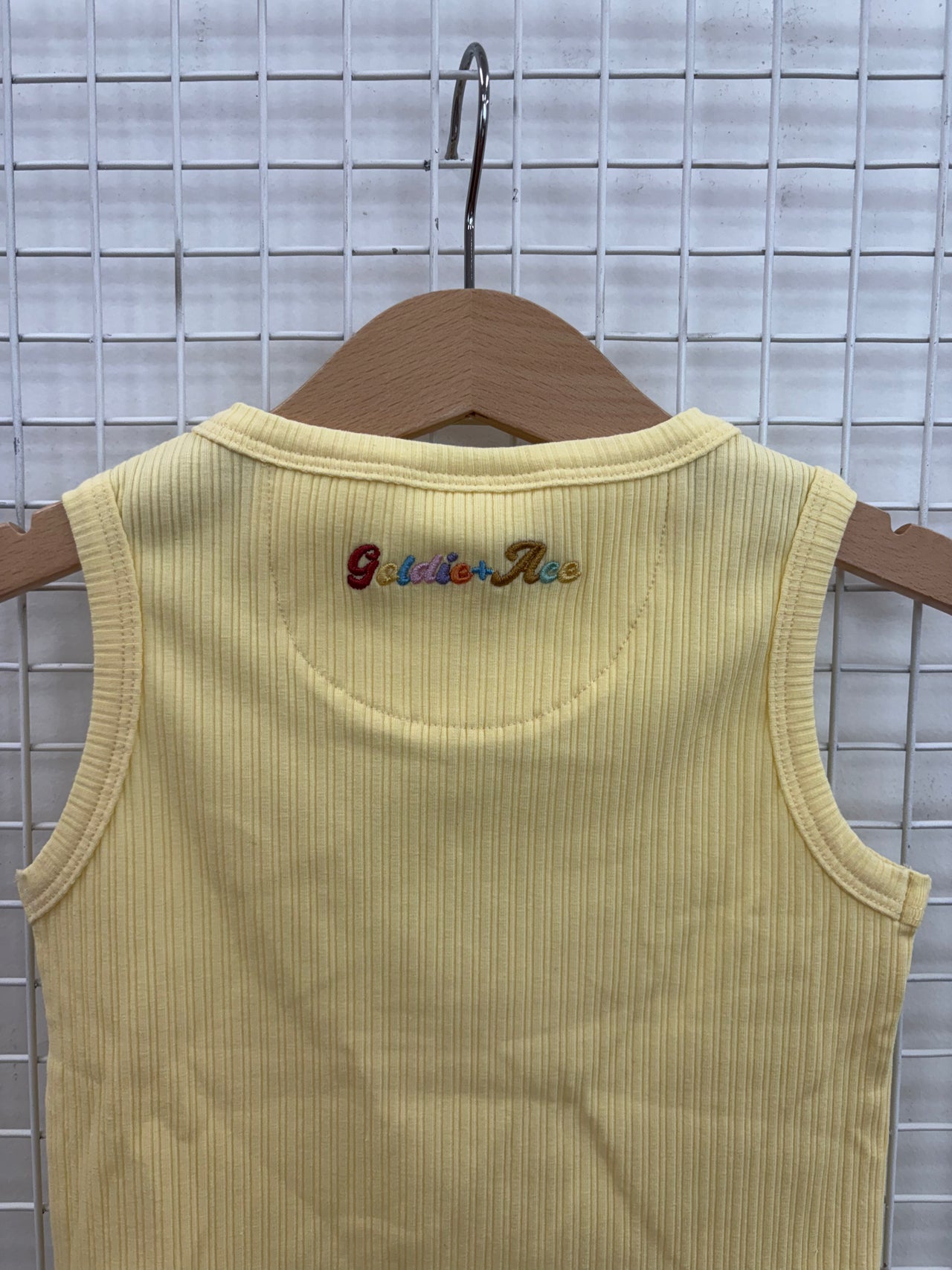 RIB SINGLET BUTTER YELLOW - 2Y