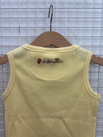 RIB SINGLET BUTTER YELLOW - 2Y