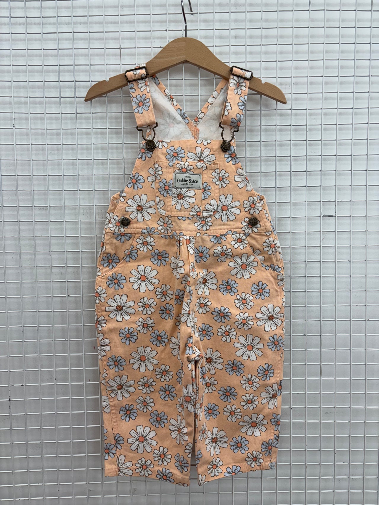 AUSTIN OVERALLS DAISY PEACH - 1Y