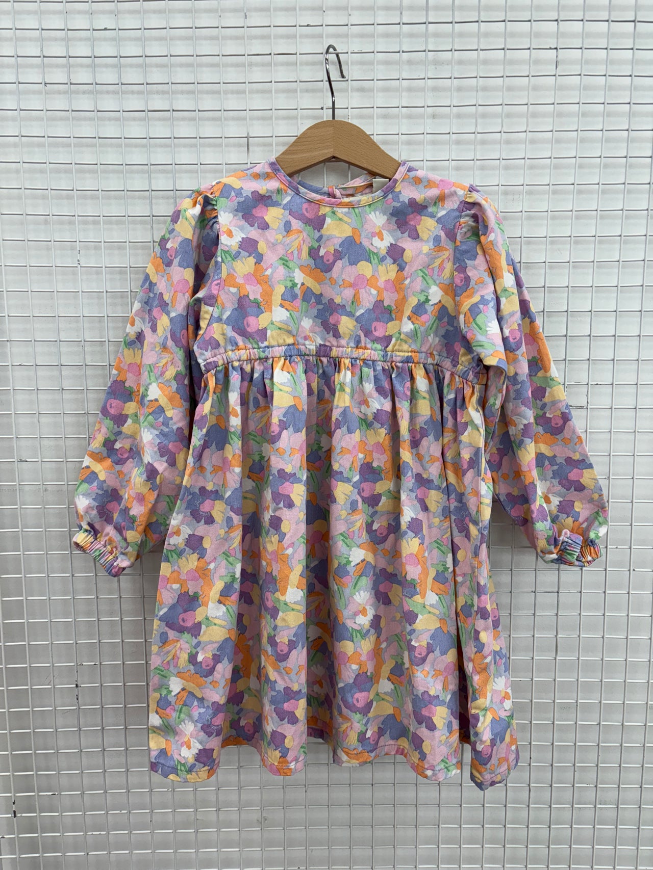 LONG SLEEVE DRESS - PASTEL BOUQUET