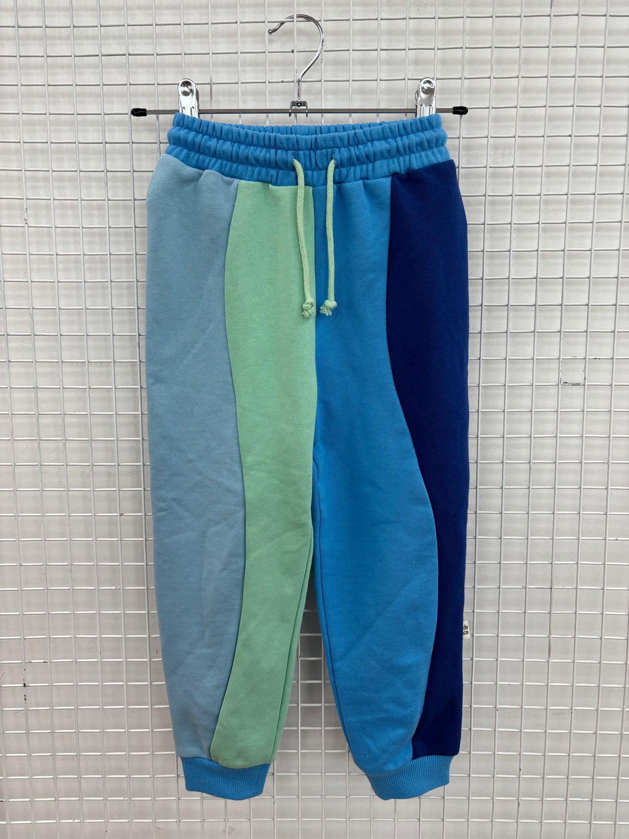 WAVE TRACK PANTS BLUE W GREEN CORD - 4Y