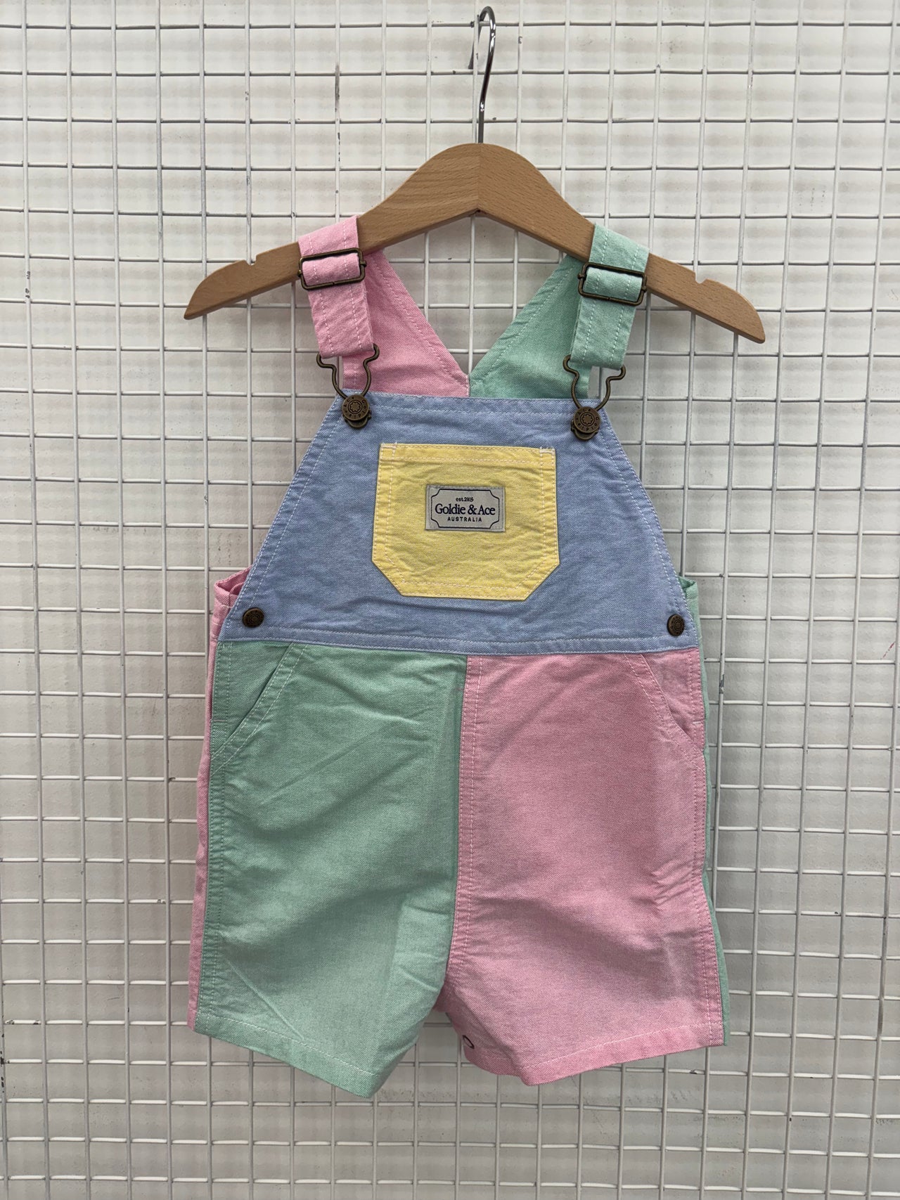 COLOUR BLOCK BURTON OVERALLS - PASTEL