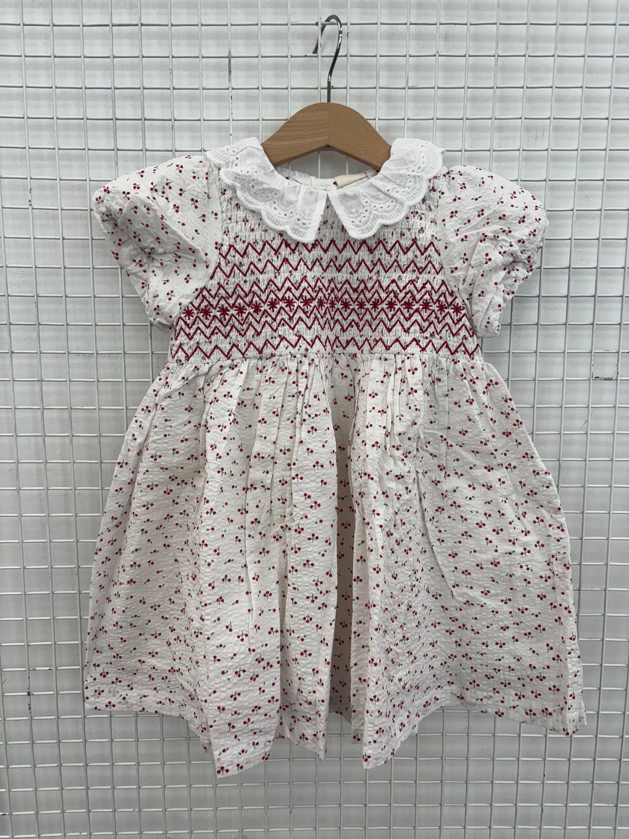 FLO SMOCKED DRESS - CHERRY COLA