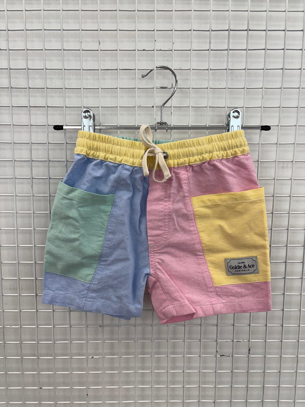 COLOUR BLOCK NOAH POCKET SHORTS - PASTEL