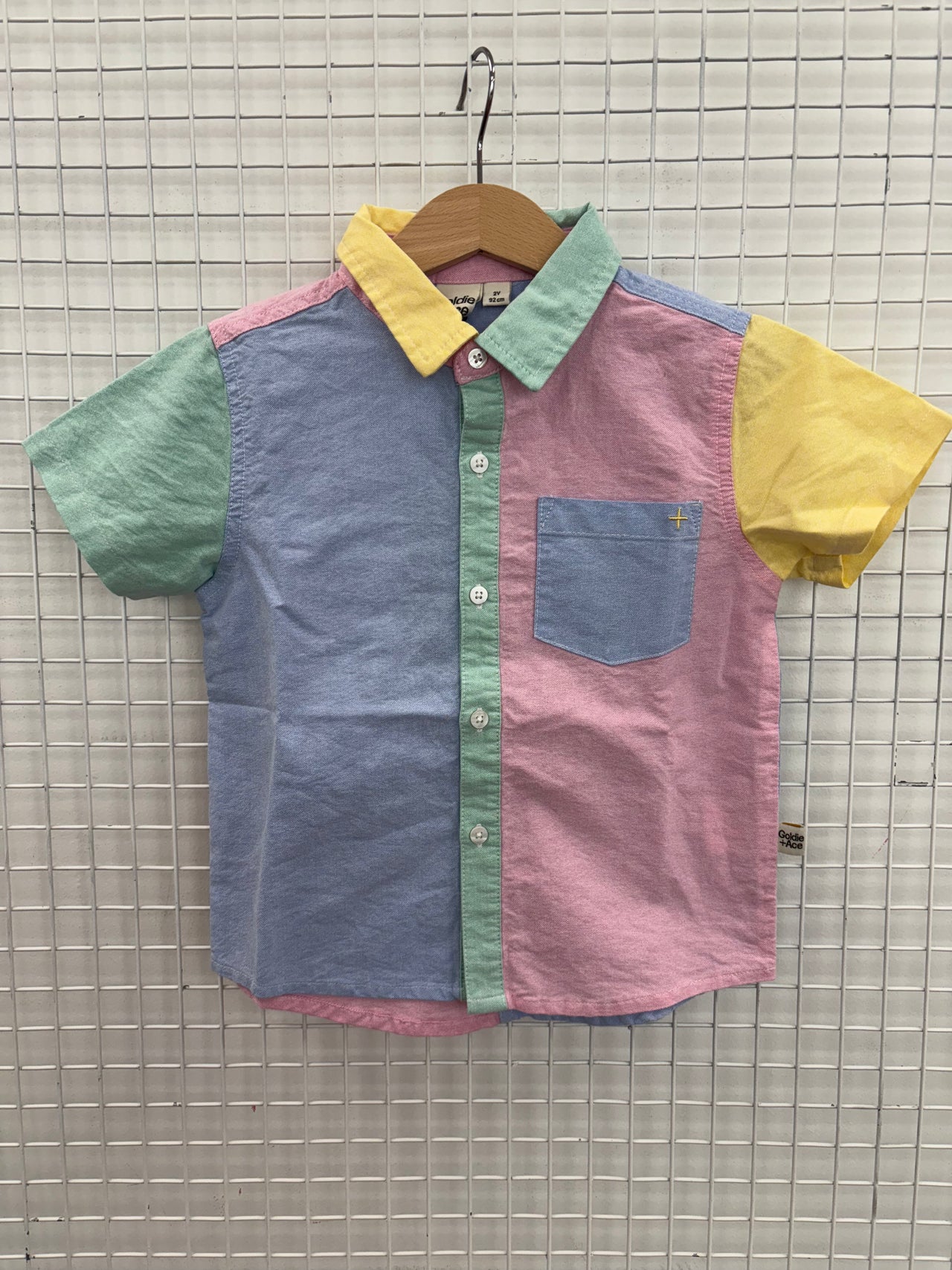 COLOUR BLOCK HOLIDAY SHIRT - PASTEL