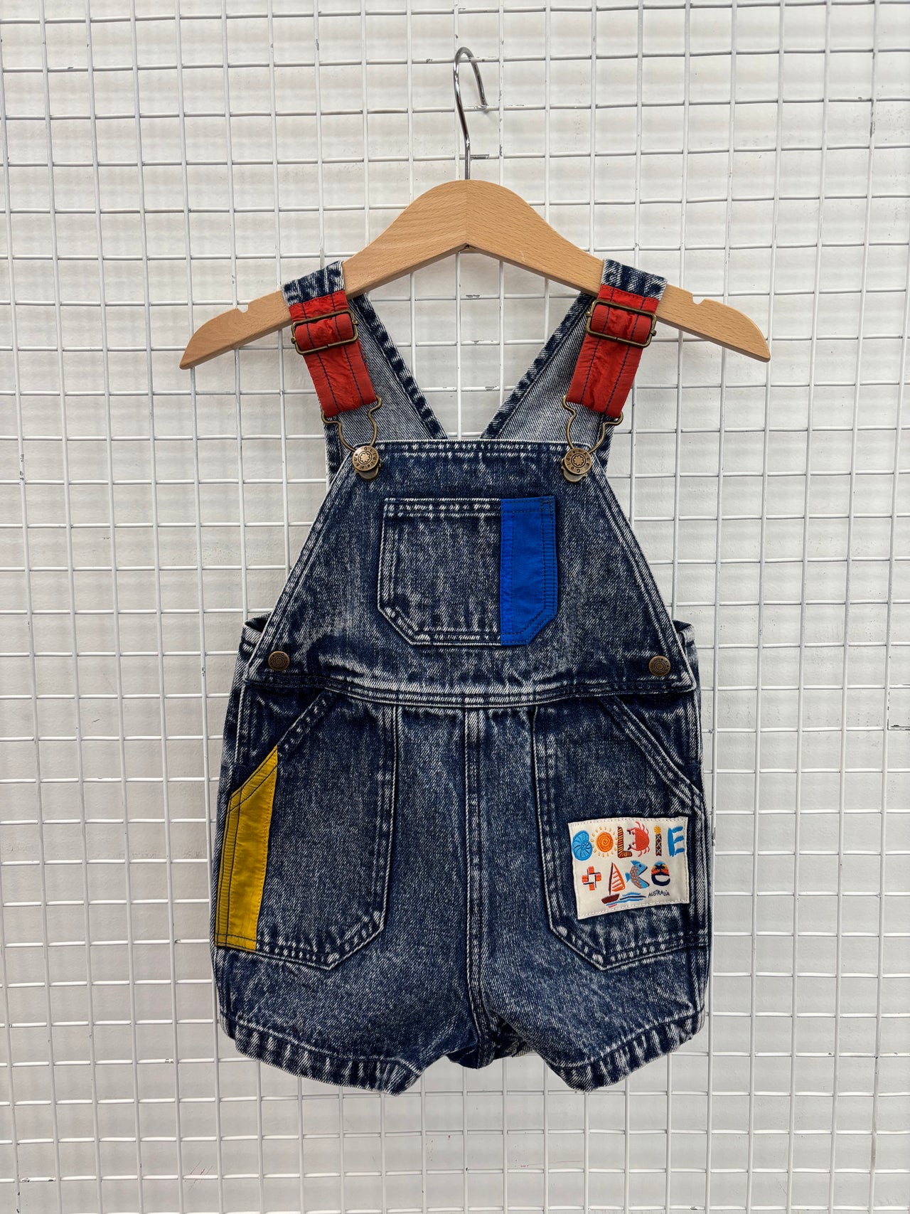 BURTON COLOUR POP DENIM OVERALLS - 6-12M