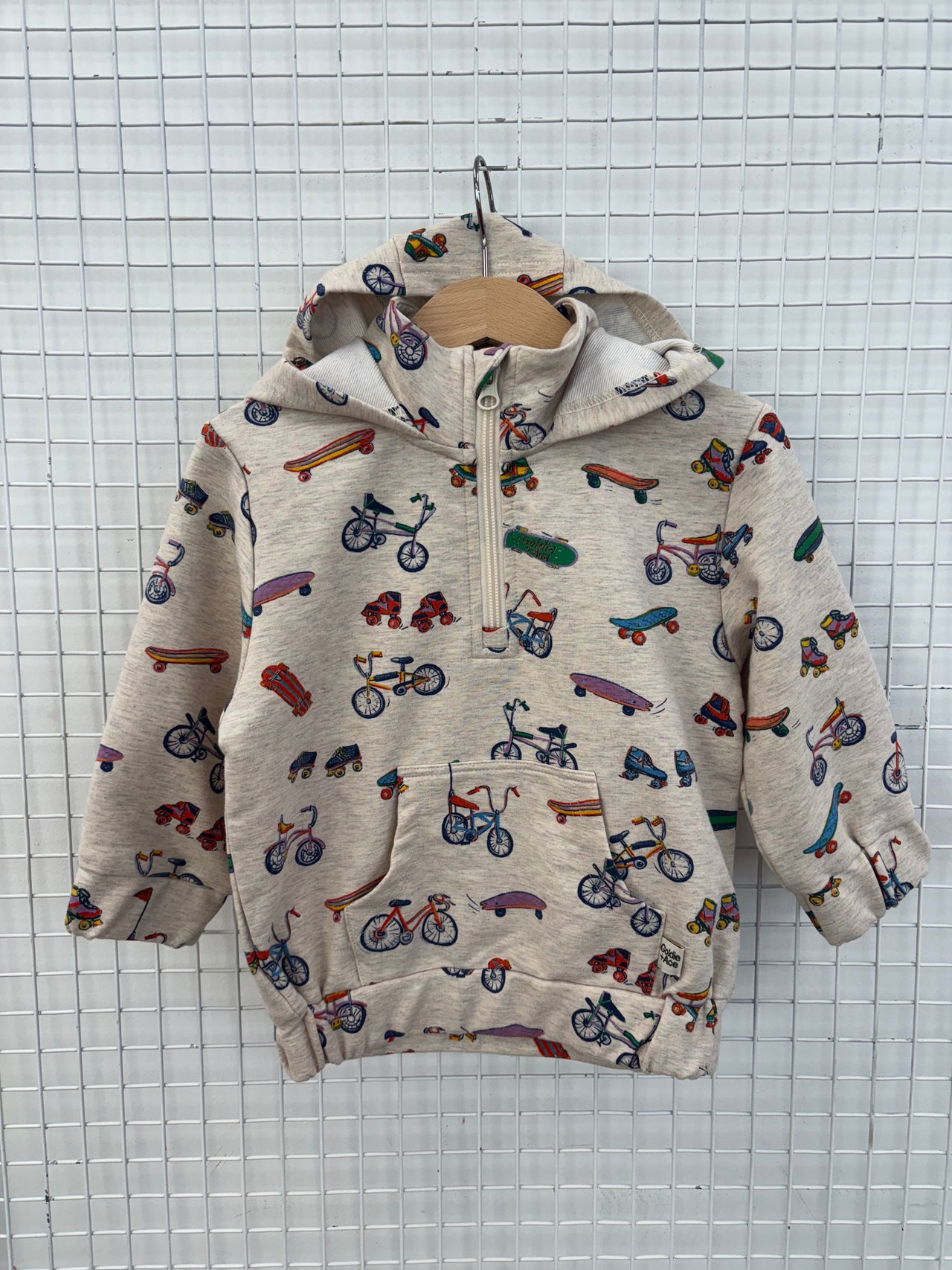 PLAY ALL DAY HOODED SWEATER - 1Y