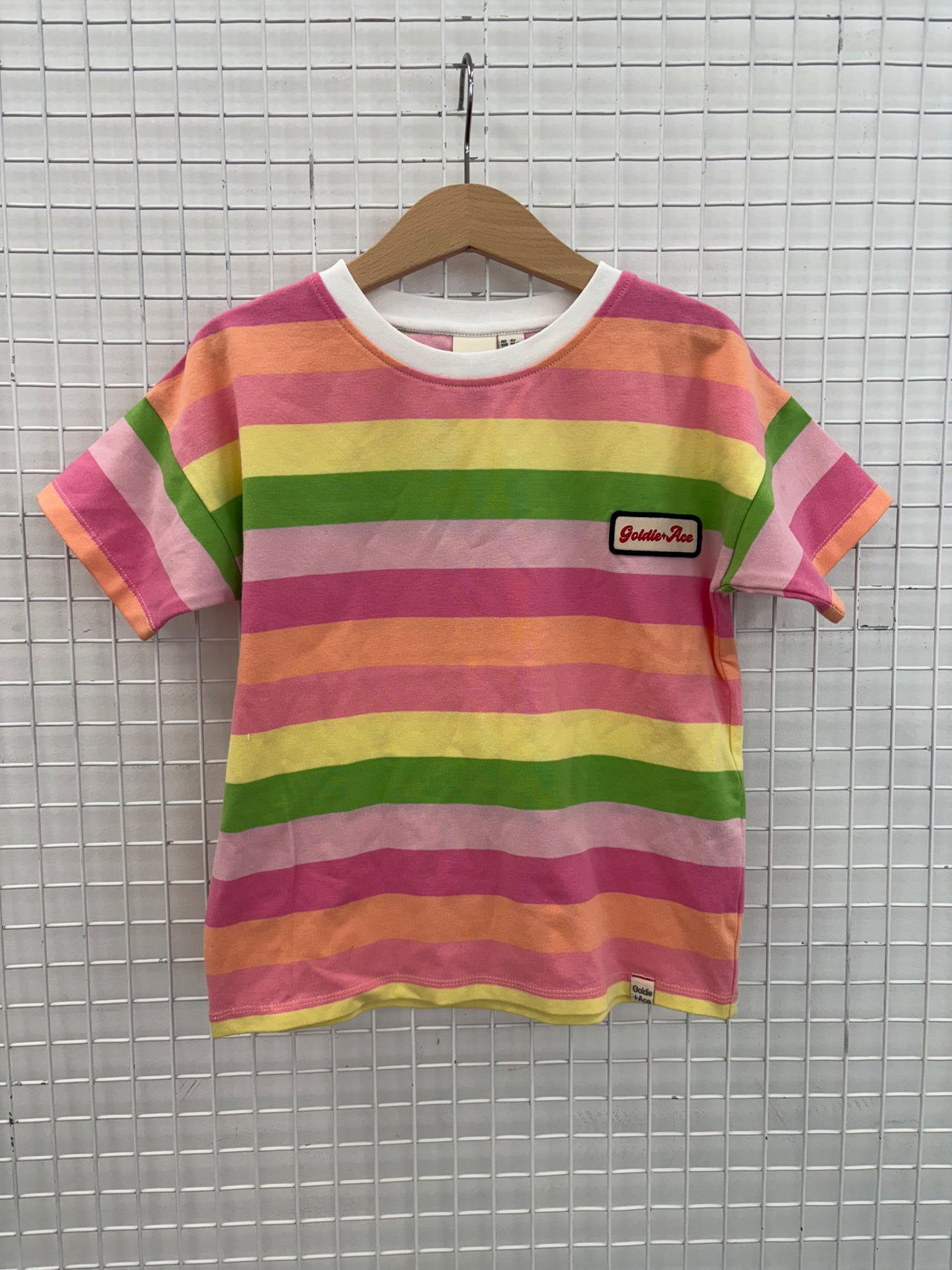 SUNSET STRIPE PINK T-SHIRT - 4Y