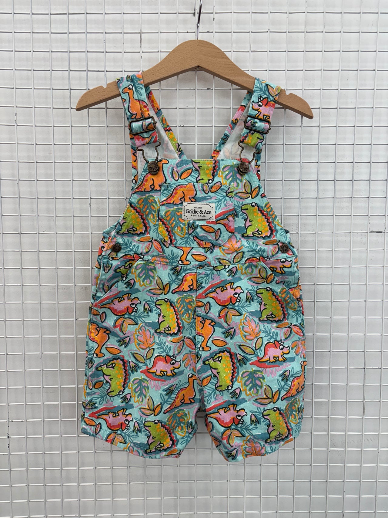 BURTON DENIM OVERALLS DINO JUNGLE - 1Y