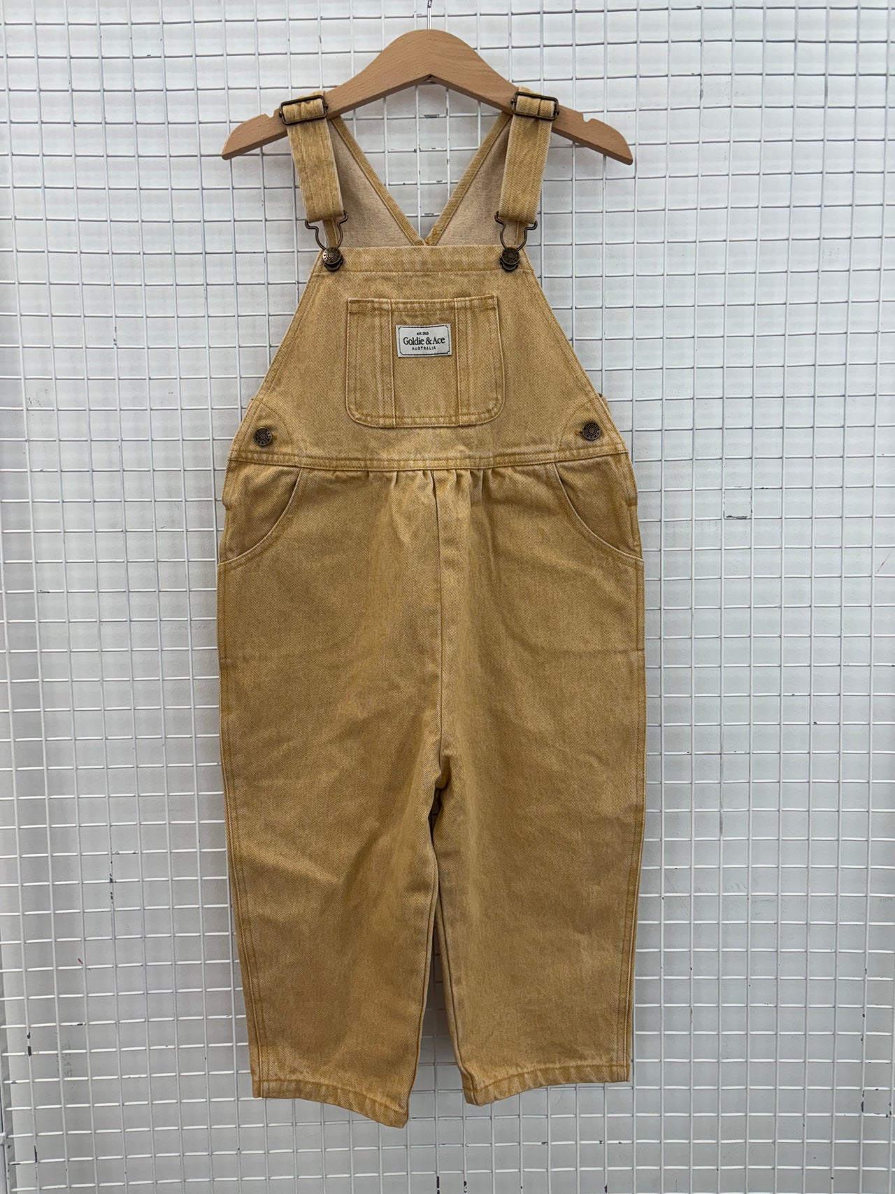 AUSTIN DENIM OVERALLS GOLDEN - 3Y