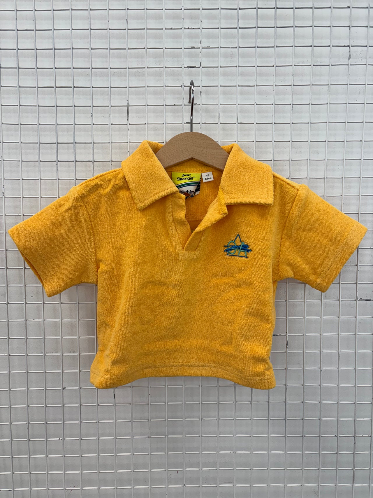 SLAZENGER TERRY TOWELLING POLO SHIRT - GOLD