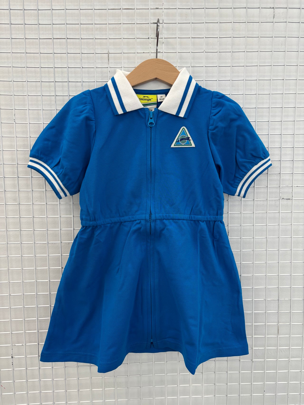 SLAZENGER PUFF SLEEVE DRESS - BLUE