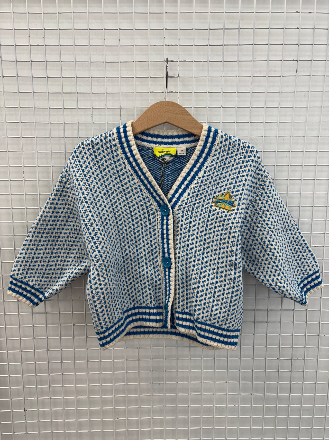 SLAZENGER KNIT CARDIGAN - BLUE