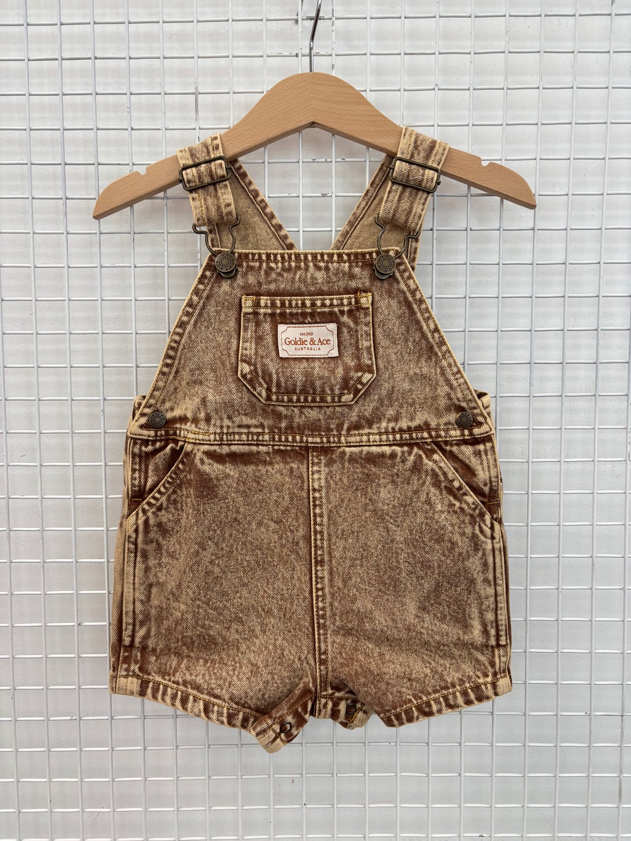 BURTON DENIM OVERALLS - BROWN
