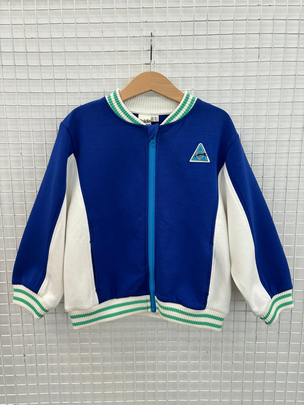 SLAZENGER TRACK JACEKT W BLUE ZIP - 4Y