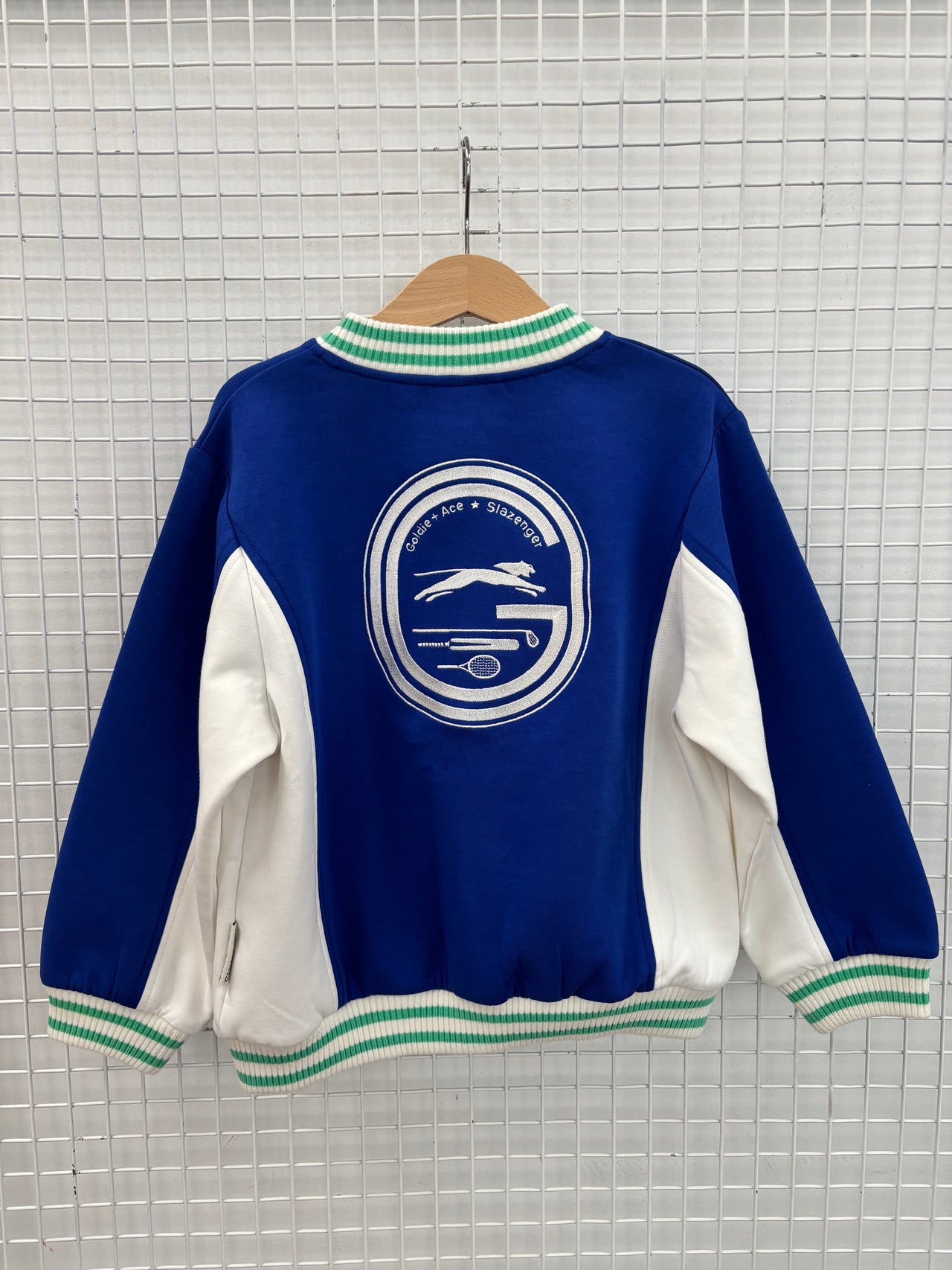 SLAZENGER TRACK JACEKT W BLUE ZIP - 4Y