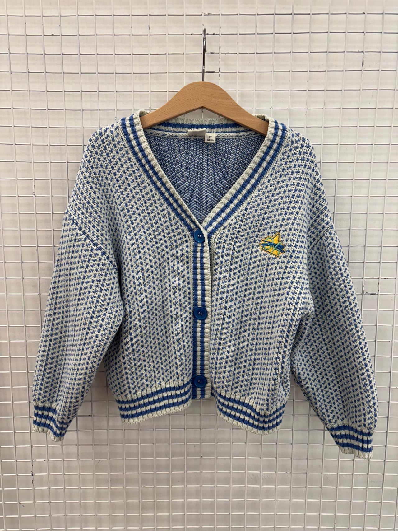 SLAZENGER KNIT CARDIGAN LIGHT BLUE - 4Y