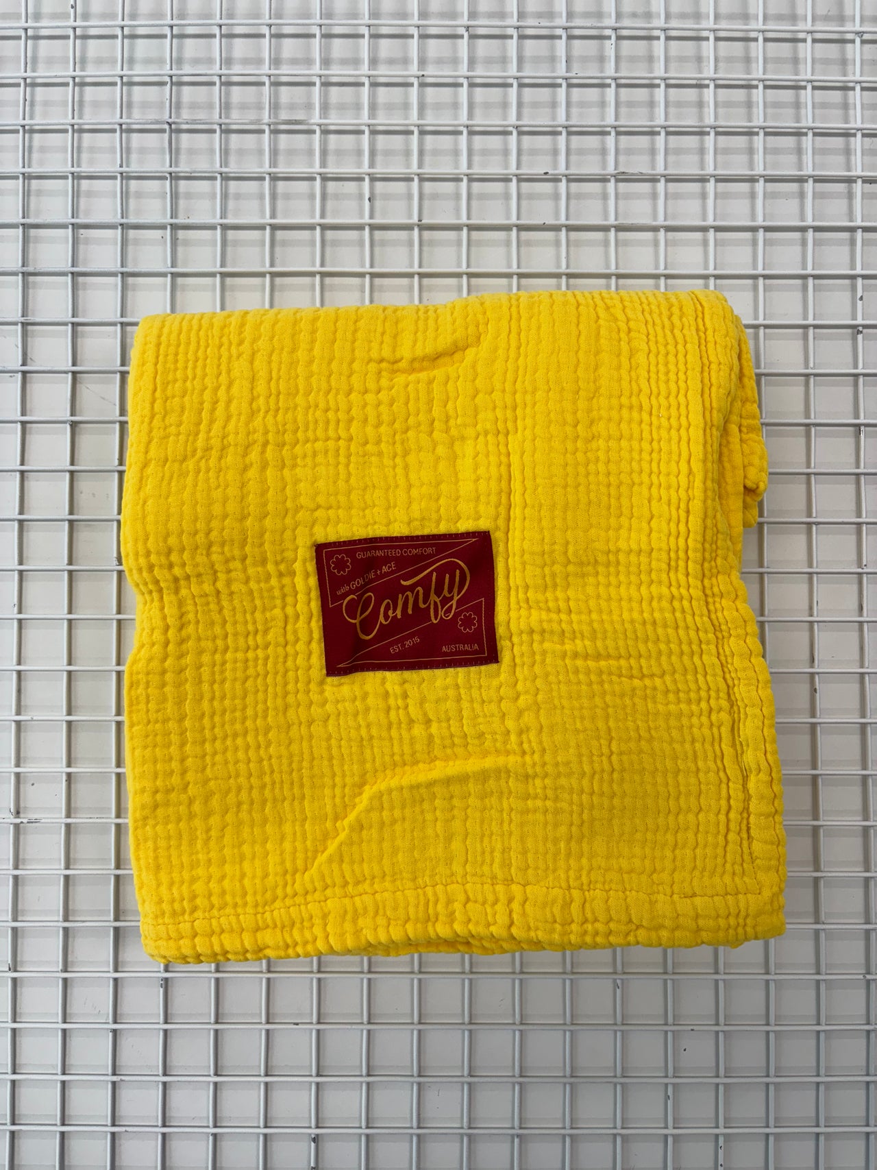 WASHED COTTON MUSLIN BLANKET - GOLD