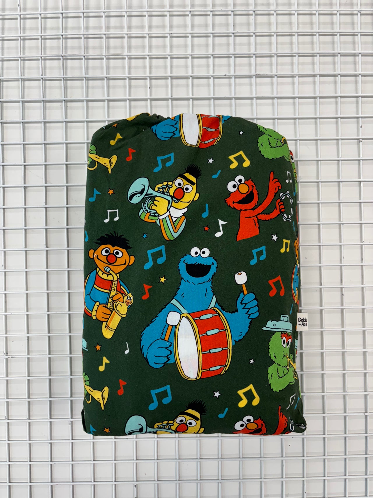 SESAME ST SHEET SET GREEN - DOUBLE BED (FITTED SHEET+FLAT SHEET+PILLOWCASE PAIR)