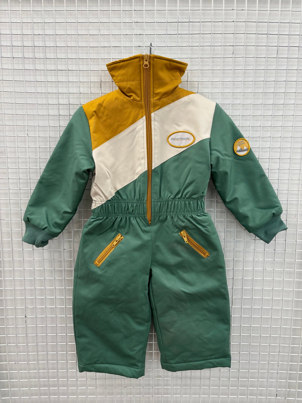 RETRO SNOW SUIT GREEN - 1Y