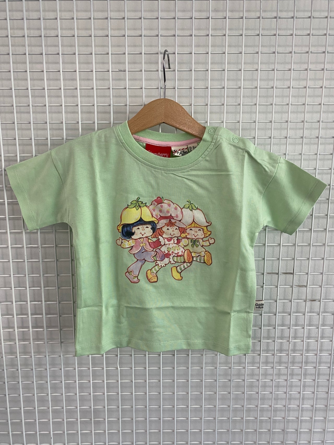 STRAWBERRY SHORTCAKE T-SHIRT GREEN - 3-6M