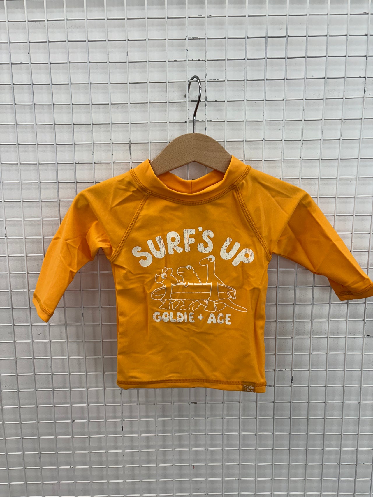SURF'S UP DINO RASHGUARD GOLDEN - 3-6M