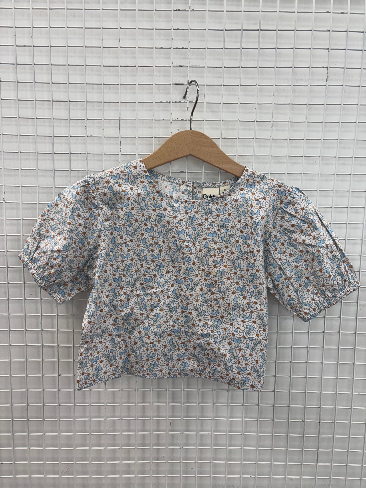 PUFF SLEEVE LINEN TOP - SUNNY FLORAL