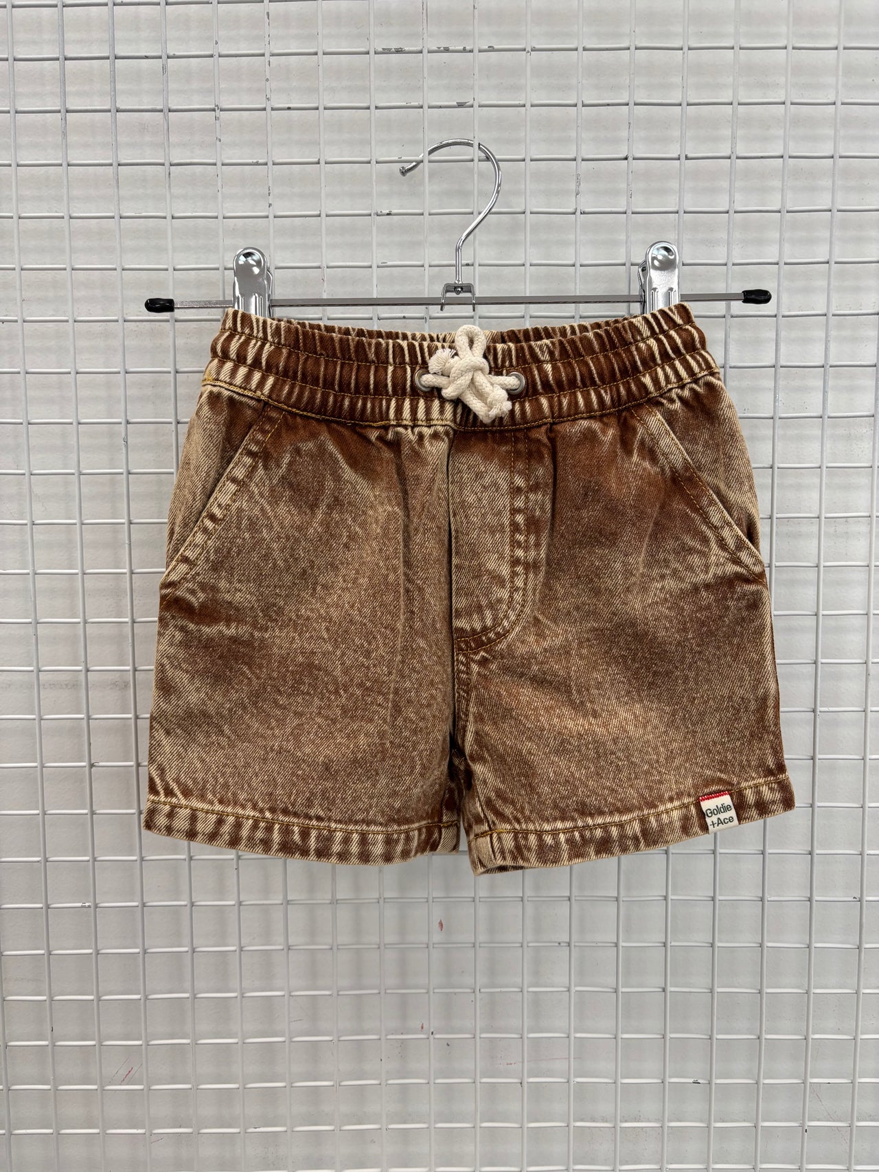 NOAH DENIM SHORTS - BROWN