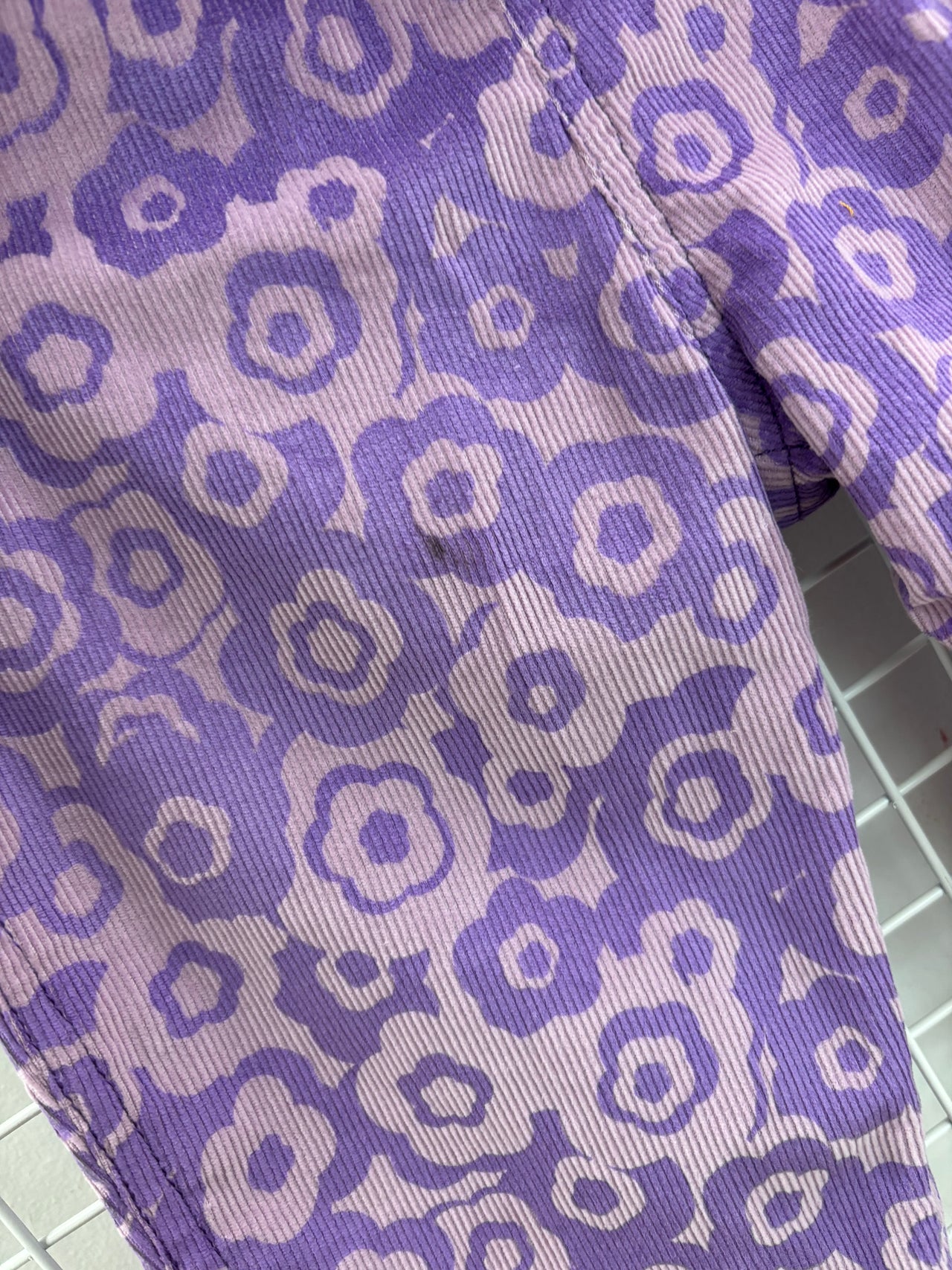 AUSTIN CORDUROY OVERALLS KALEIDOSCOPE PURPLE - 1Y (SMALL BLACK MARK)
