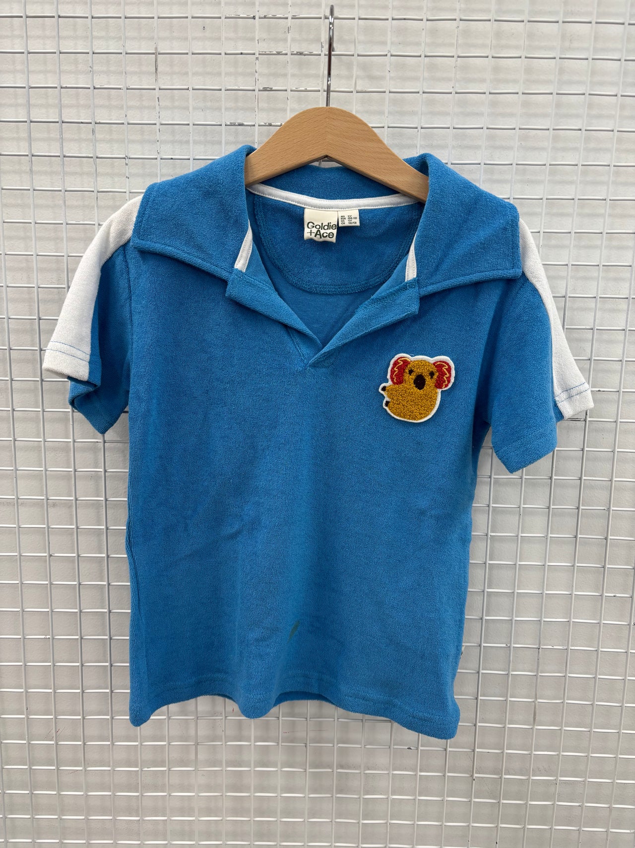 KOALA HUG TERRY TOWELLING POLO - 5Y (STAIN ON FRONT)