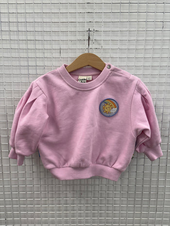 PINK RAINBOW SWEATER - 6-12M (MARK ON RAINBOW ON BACK)