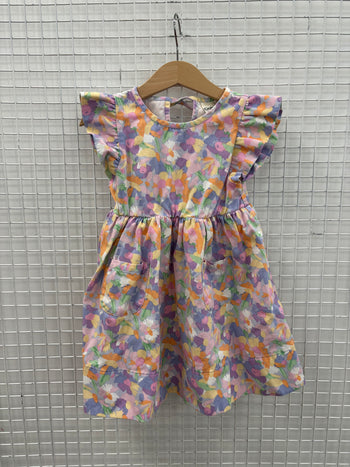 PASTEL BOUQUET LYLA DRESS - 2Y (MARK NEAR NECK)