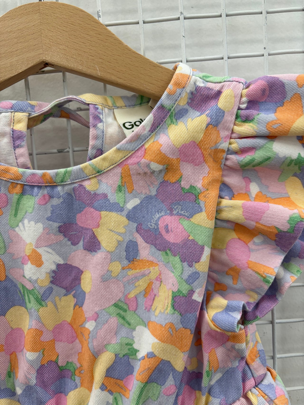 PASTEL BOUQUET LYLA DRESS - 2Y (MARK NEAR NECK)