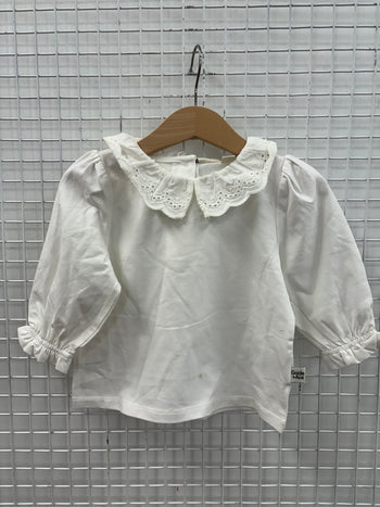 LAURA PUFF LONG SLEEVE TOP - 6-12M (STAIN ON FRONT)