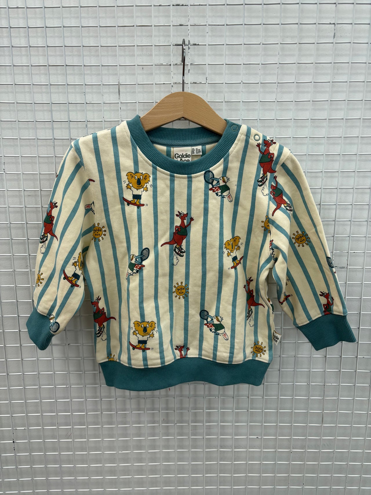 GOLDIE SQUAD TERRY SWEATER - 1Y (RED TEXTA MARK)