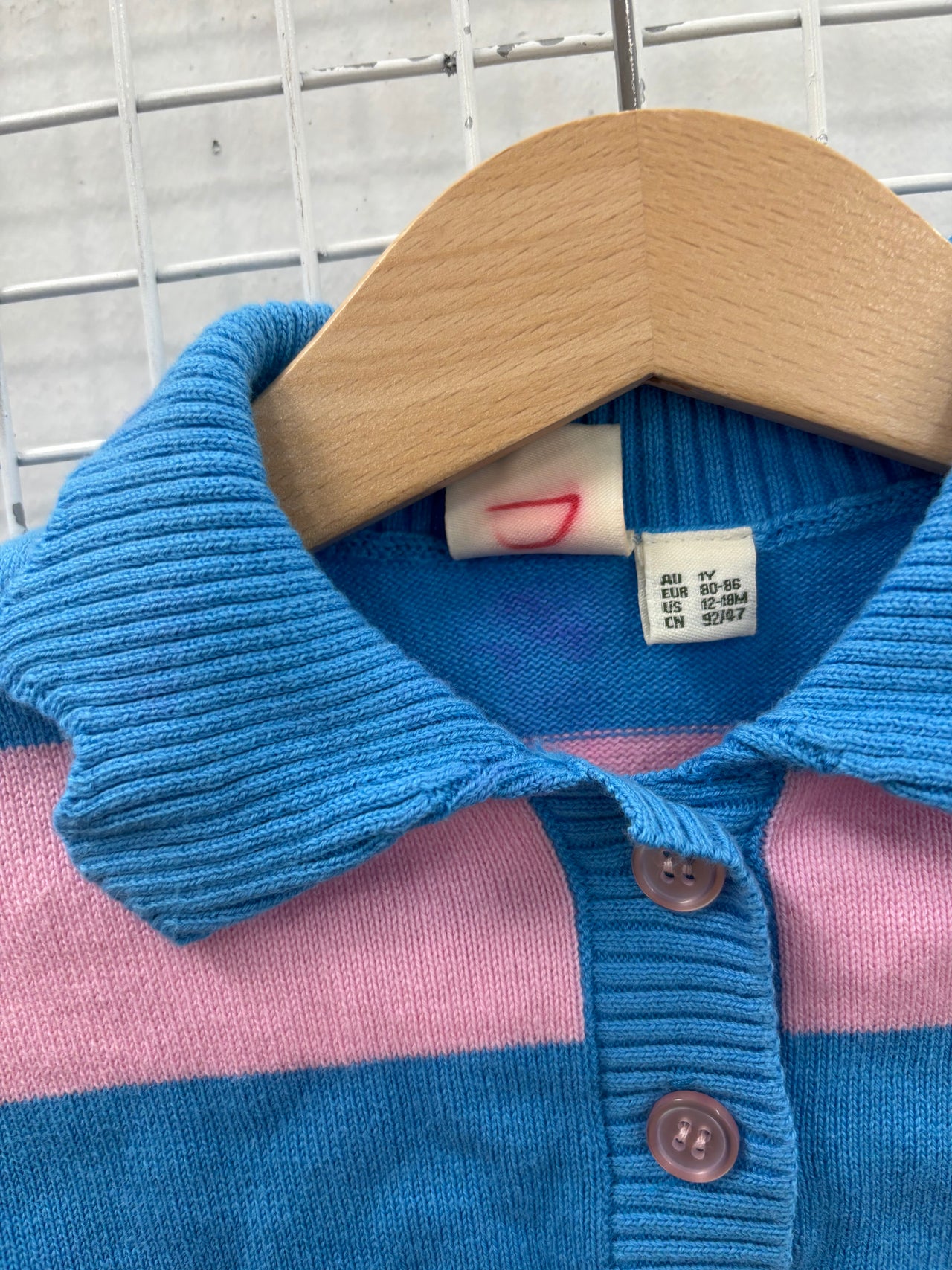 AVA COLLARED KNIT - 1Y (RED TEXTA MARK)