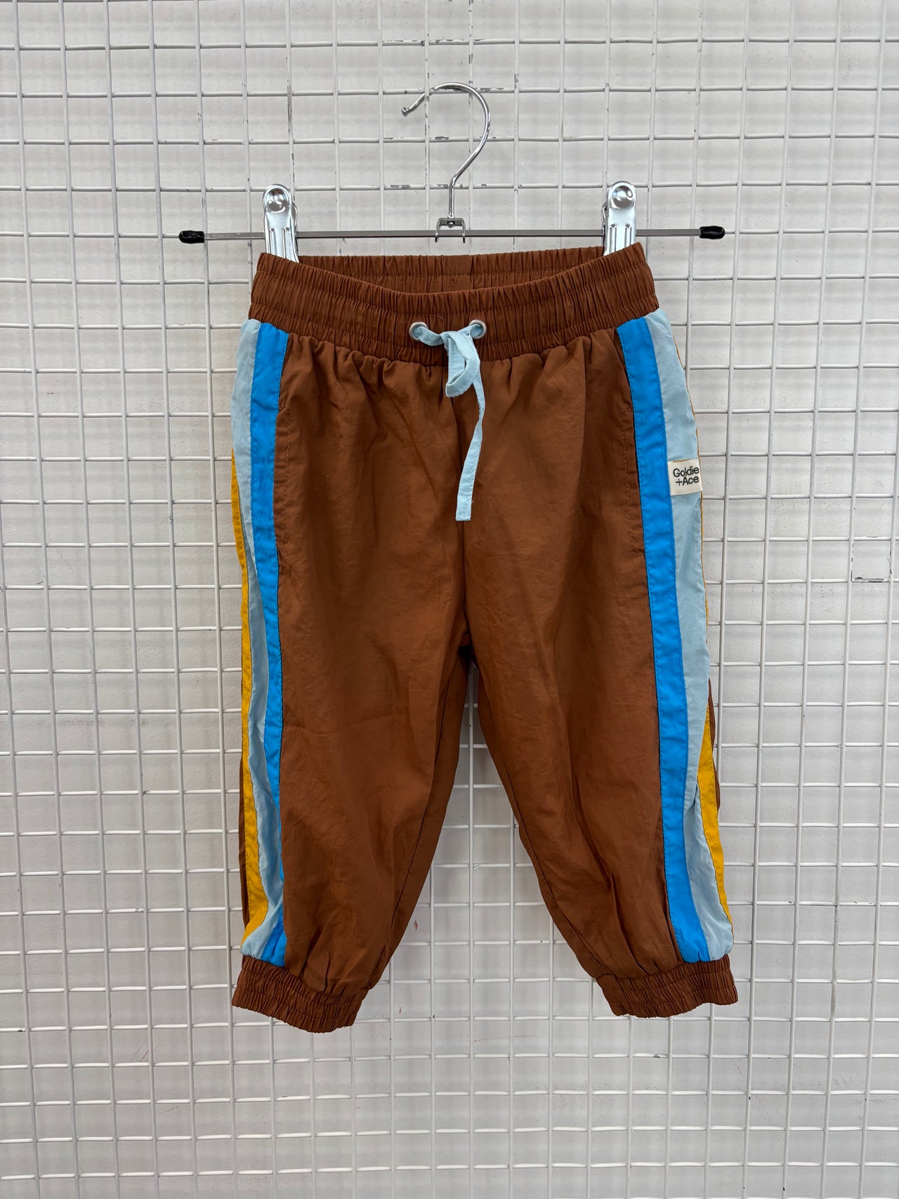 LIGHTWEIGHT SPORTY PANTS BROWN - 1Y