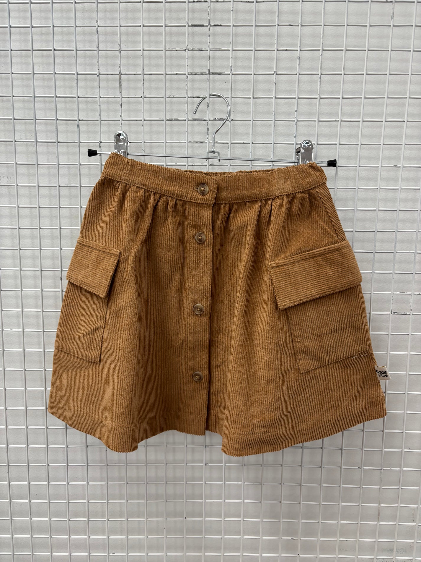 CORDUROY SKIRT BROWN - 4Y
