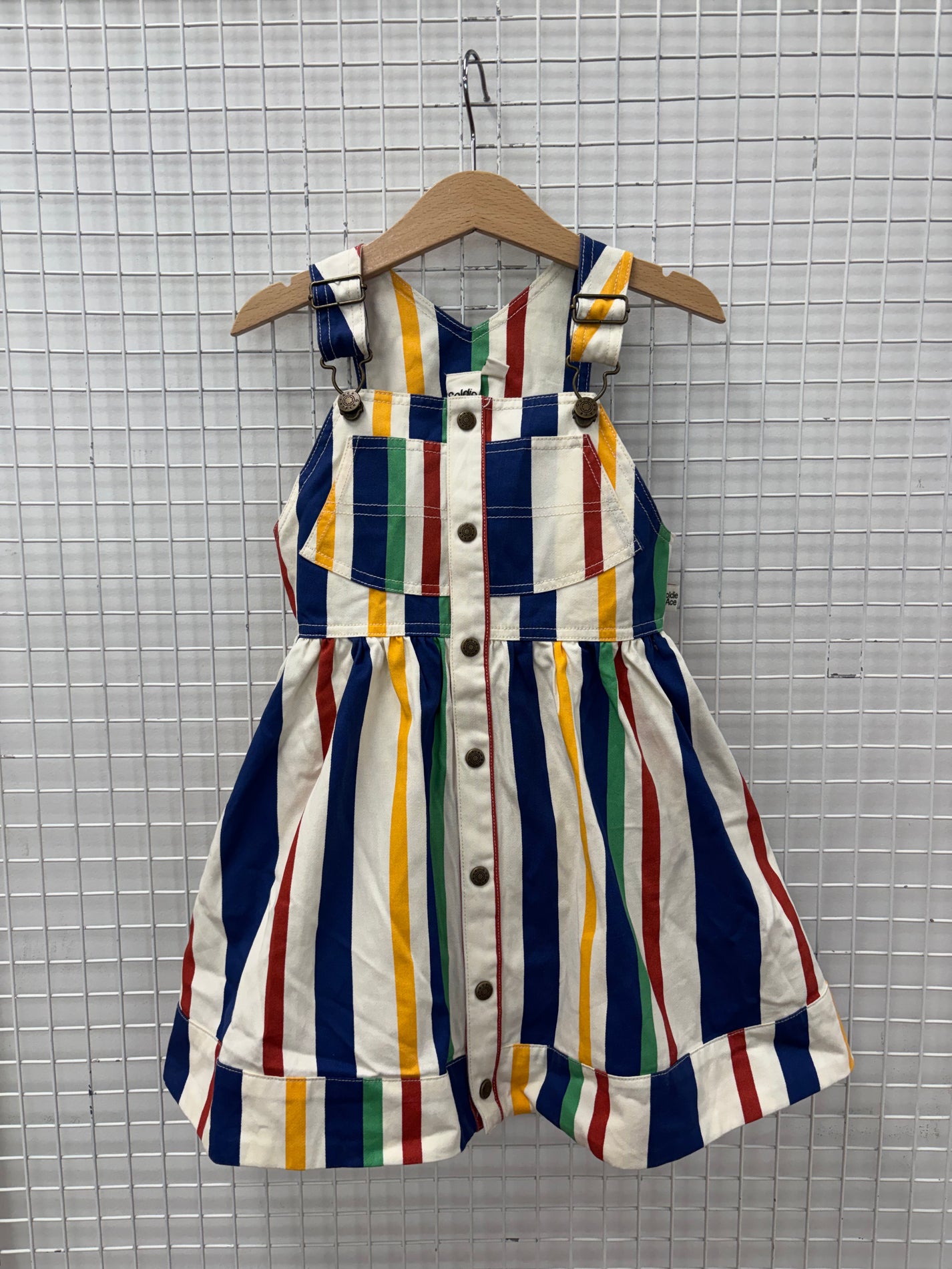 BOLD STRIPE PINAFORE DRESS (MARKED)