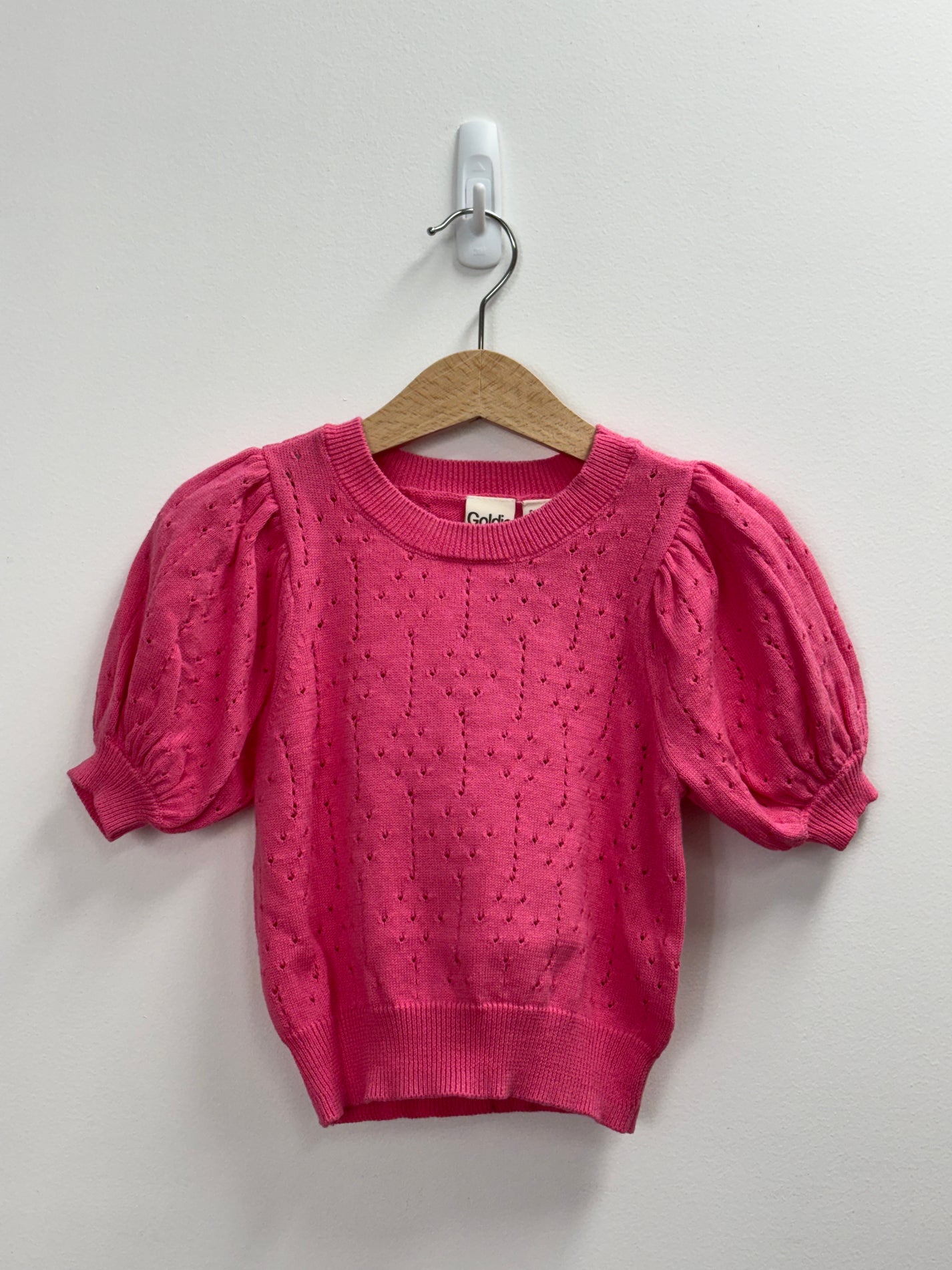 POINTELLE PUFF KNIT TOP