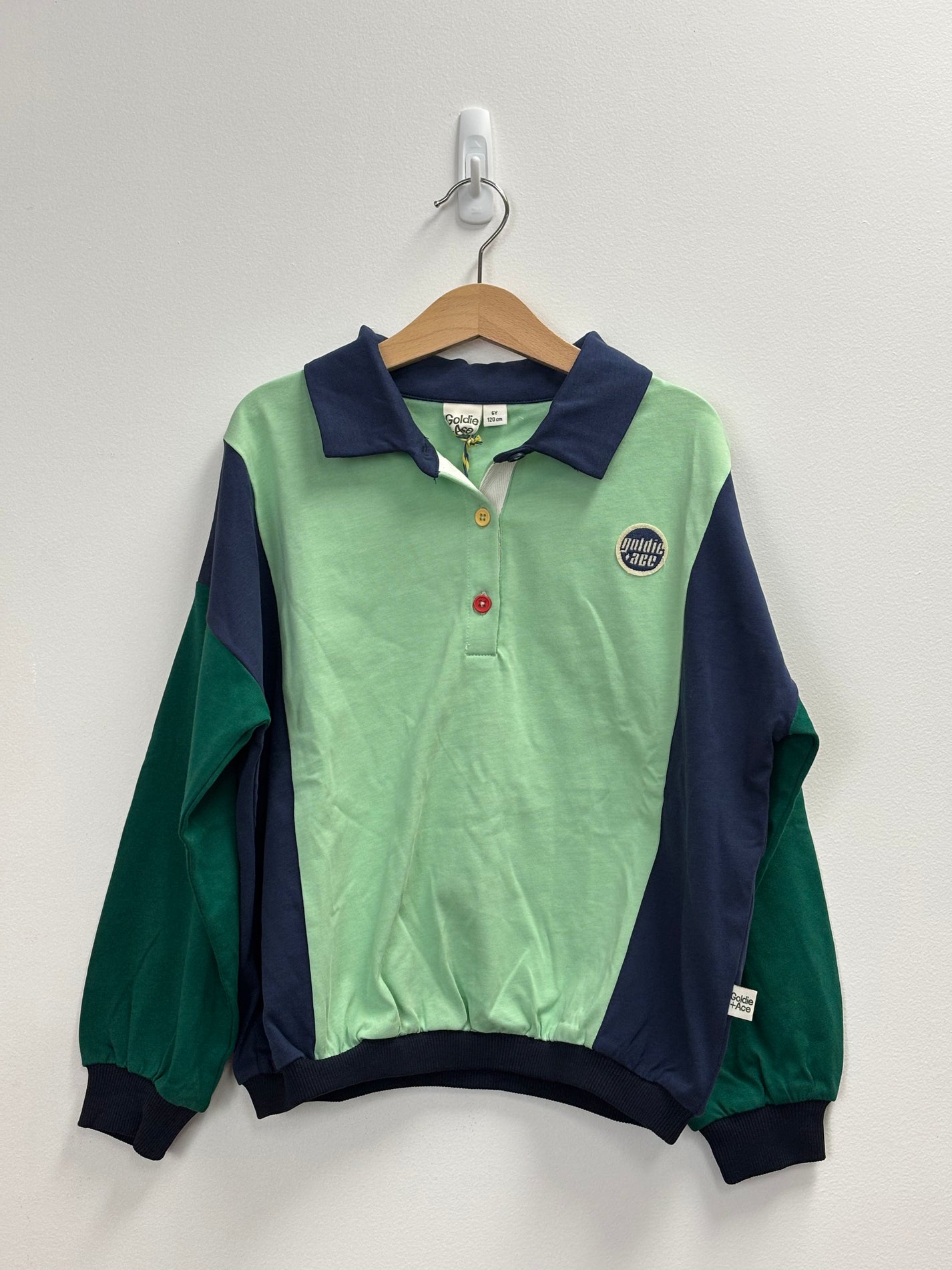 PANELLED RELAXED RUGBY SWEAT TOP