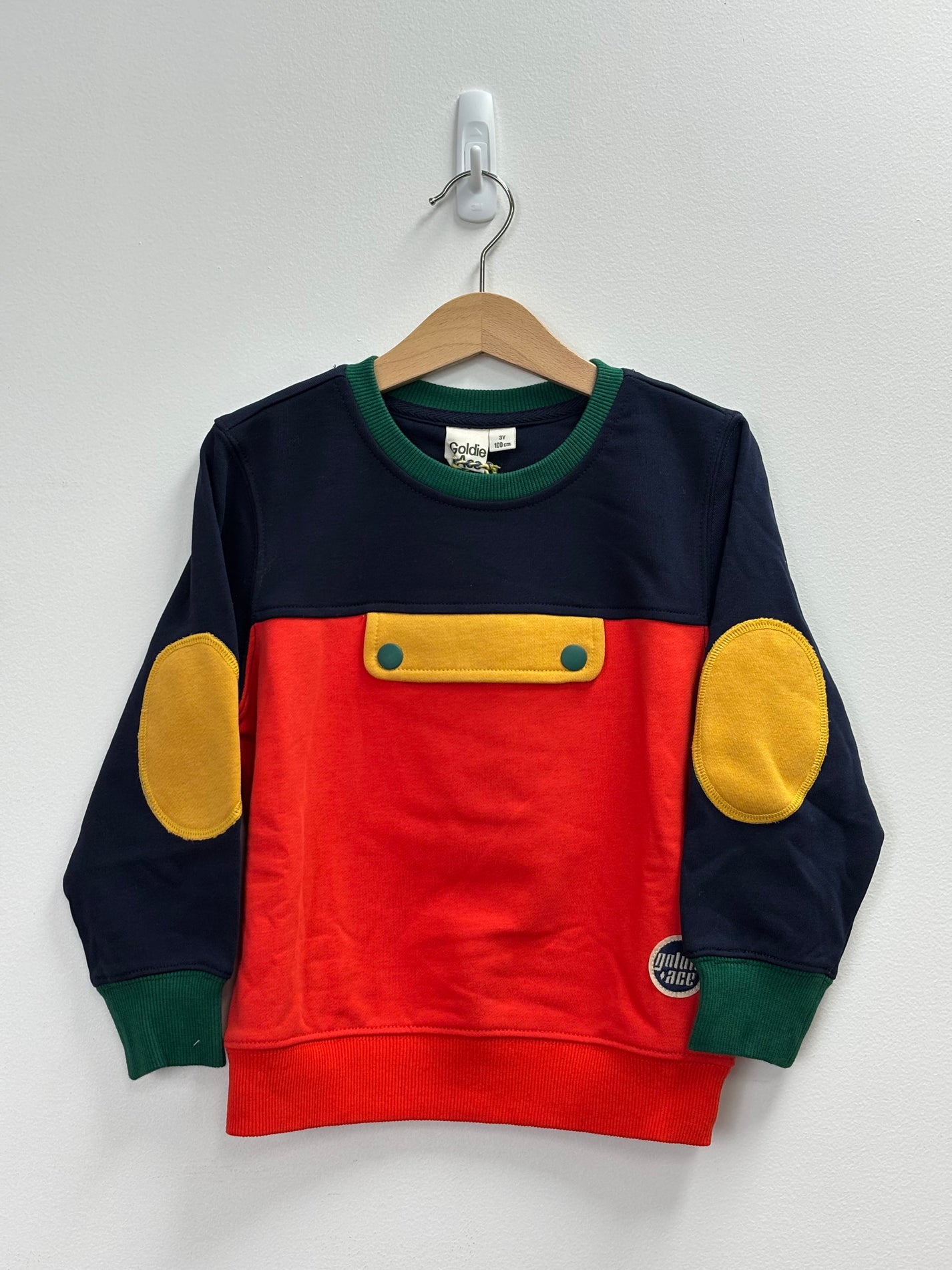 COLOUR BLOCK POCKET SWEATER