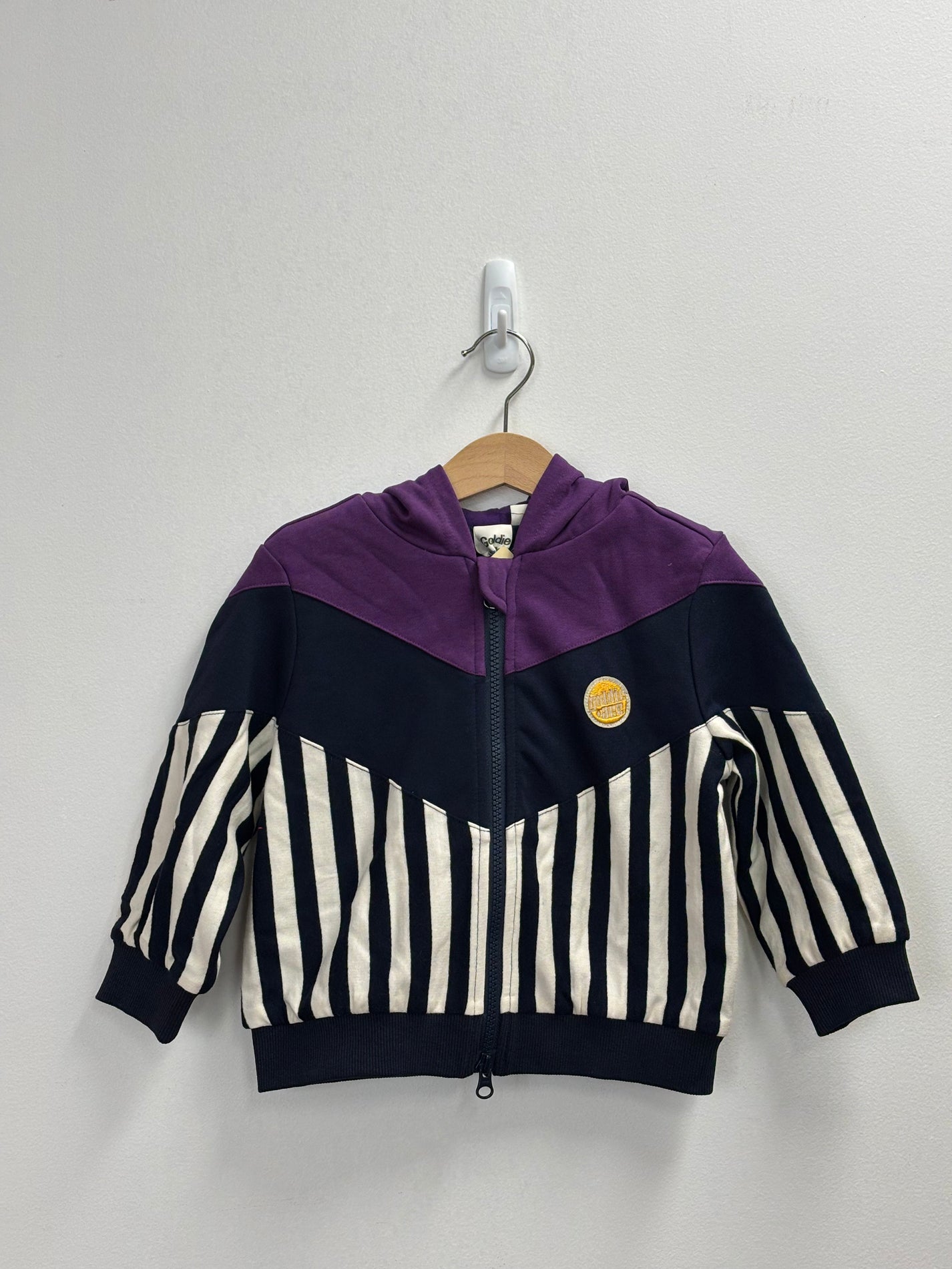 BLOCK STRIPE HOODED JACKET