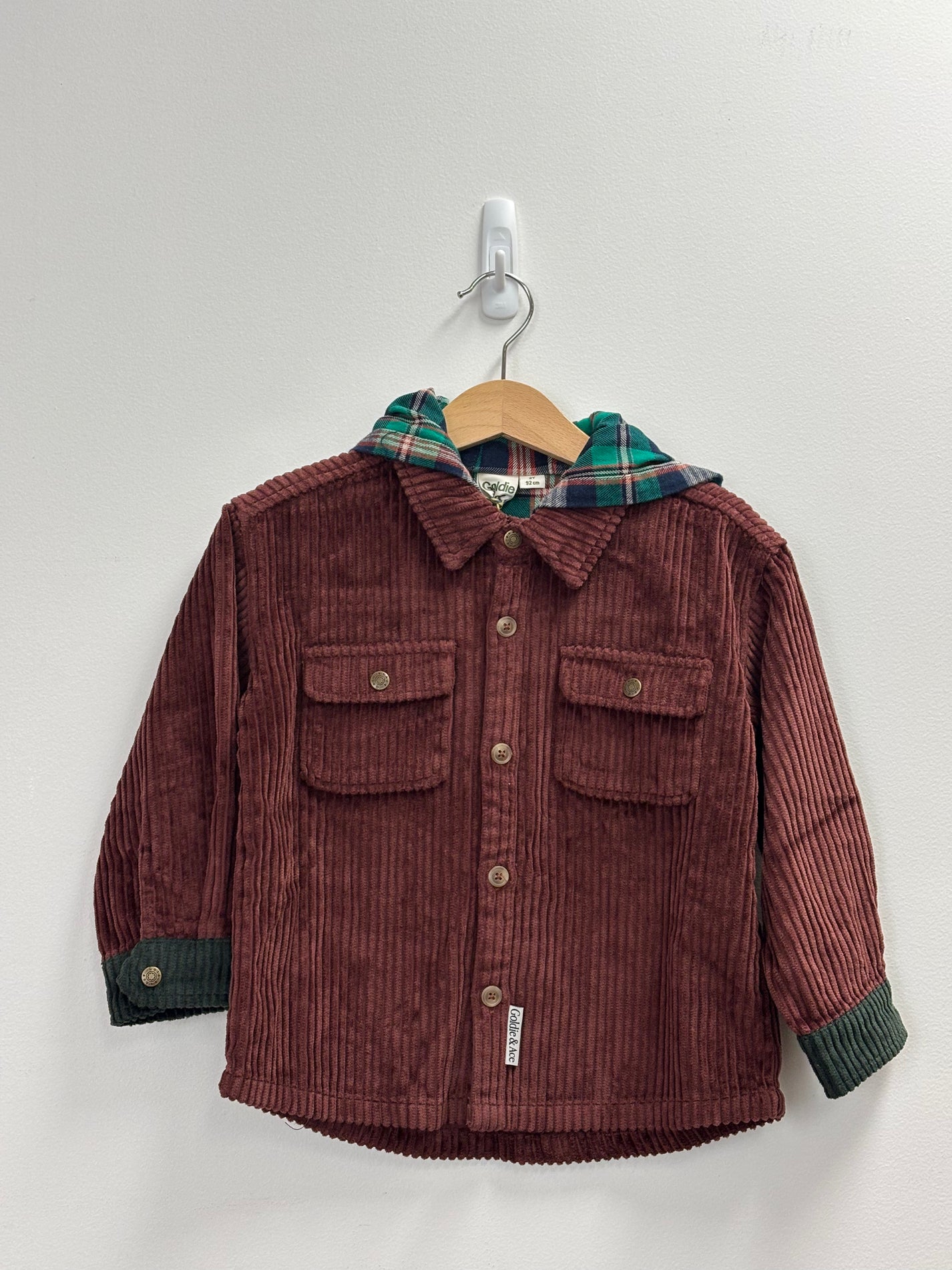 CORDUROY HOODED SHIRT