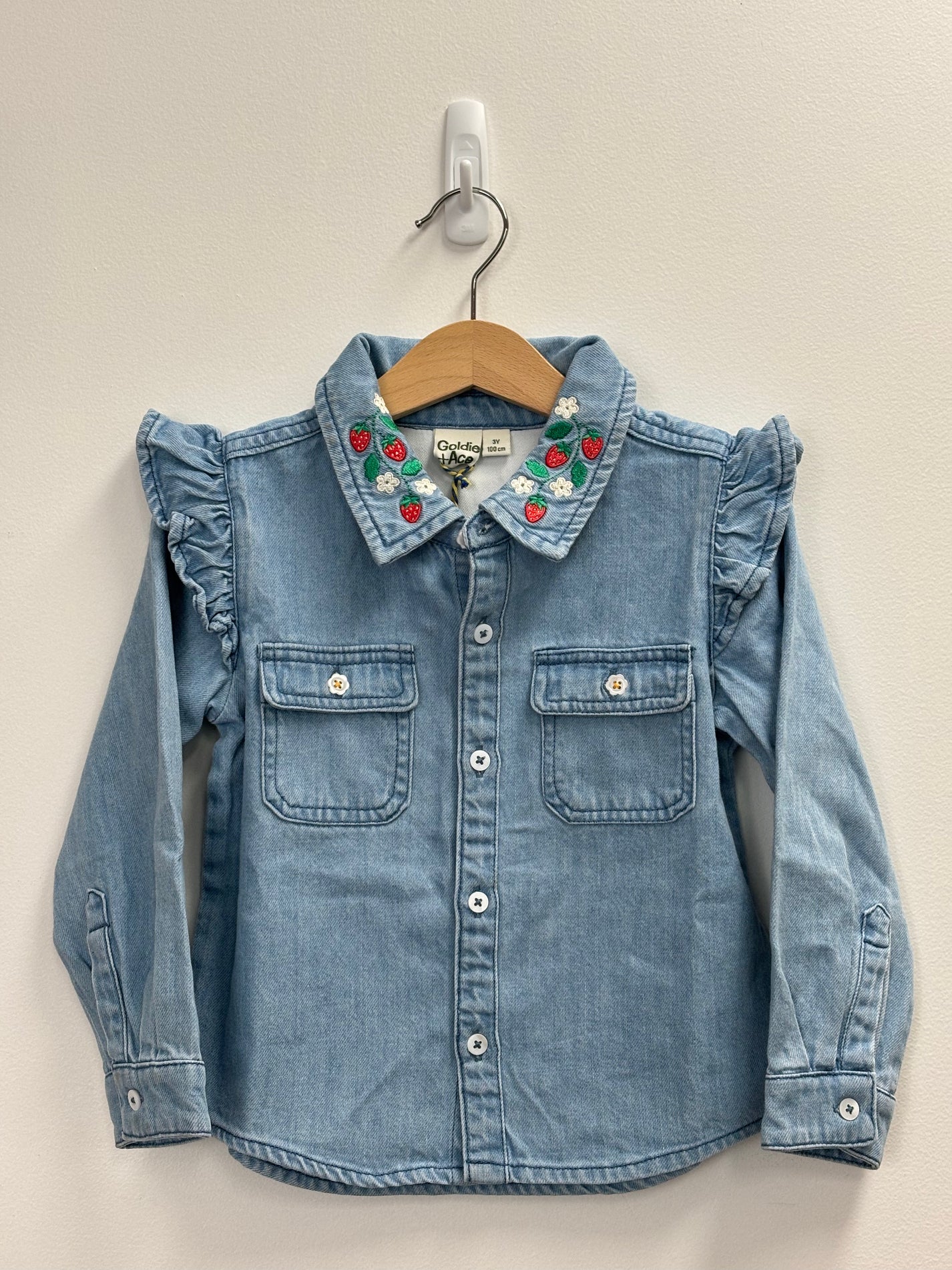 WILD STRAWBERRY CHAMBRAY SHIRT