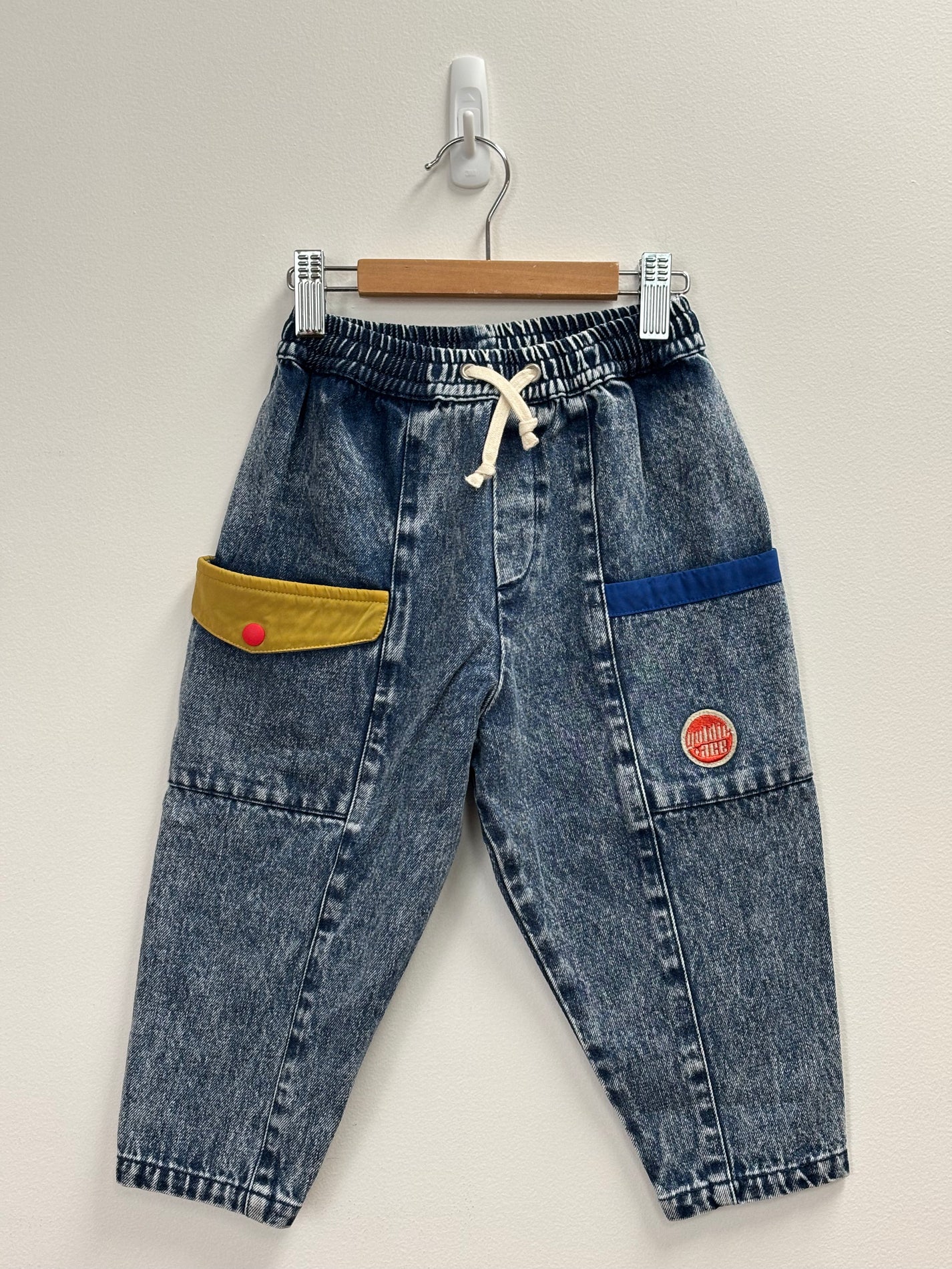 KIT COLOUR BLOCK DENIM POCKET PANT
