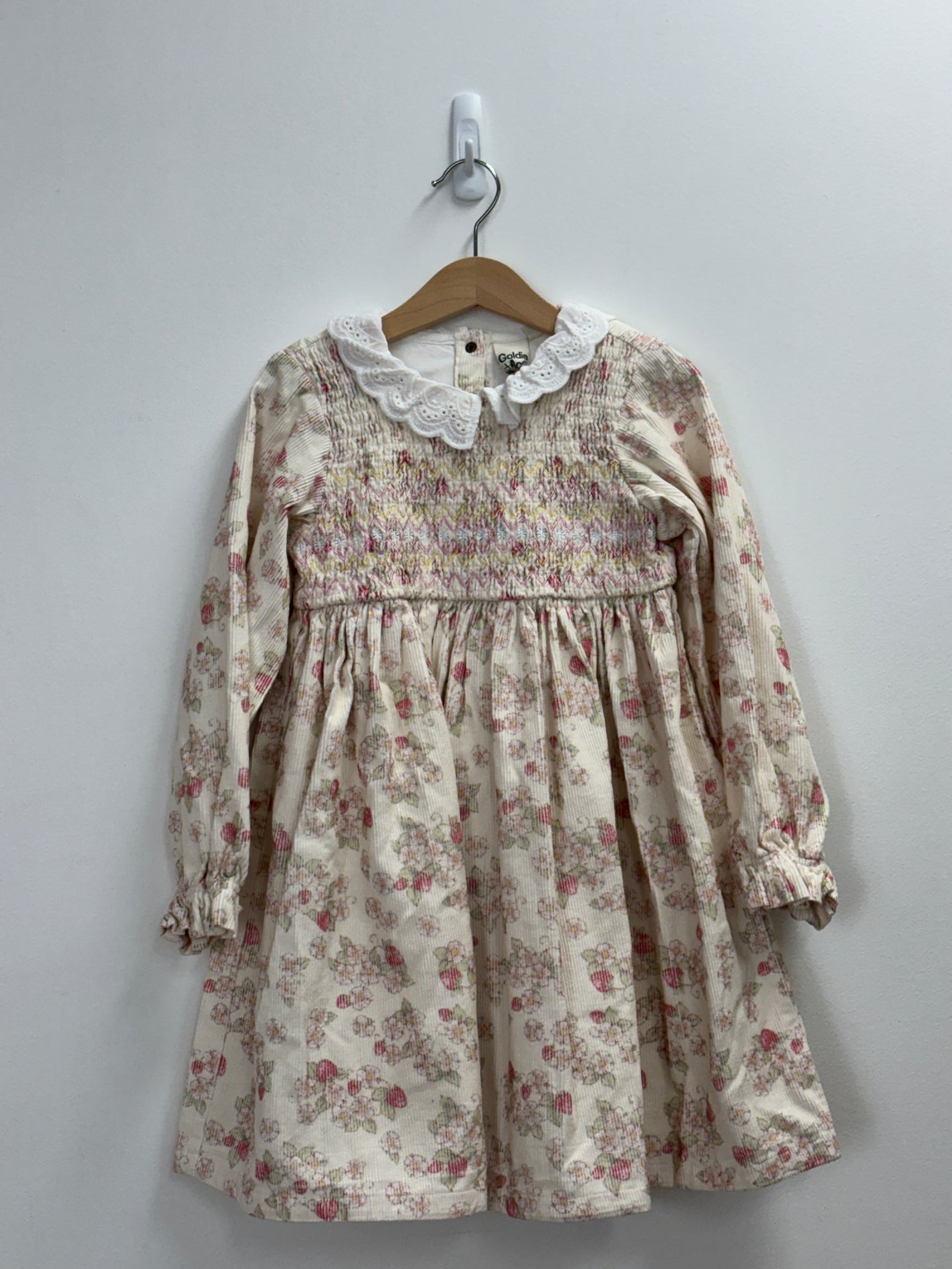 STRAWBERRY FIELDS SMOCKED DRESS - 5Y