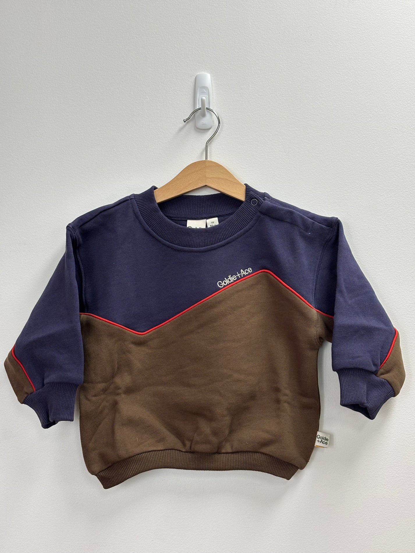 ZIG ZAG SWEAT BROWN - 1Y
