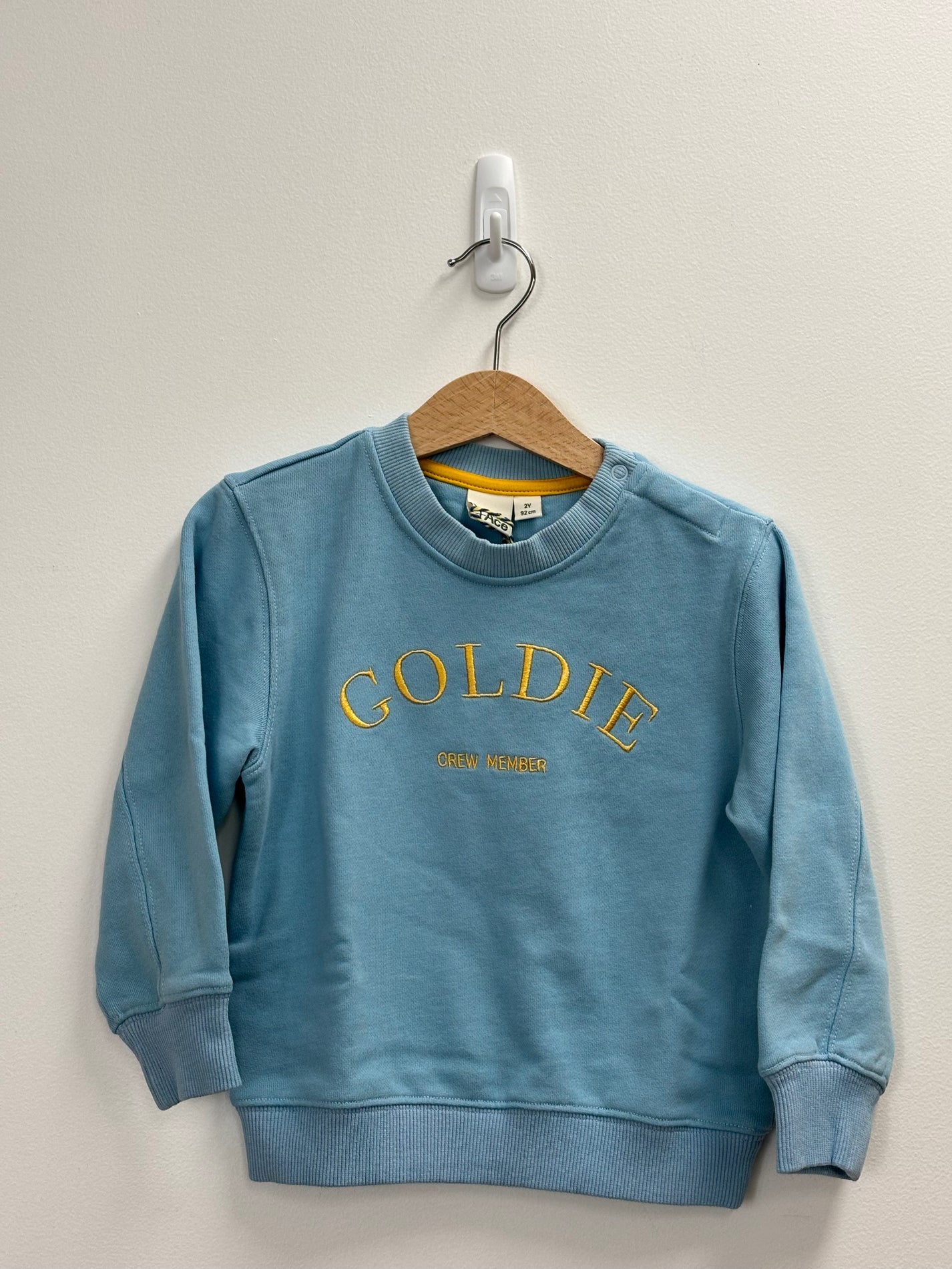 GOLDIE CREW EMBROIDERED SWEATER LIGHT BLUE